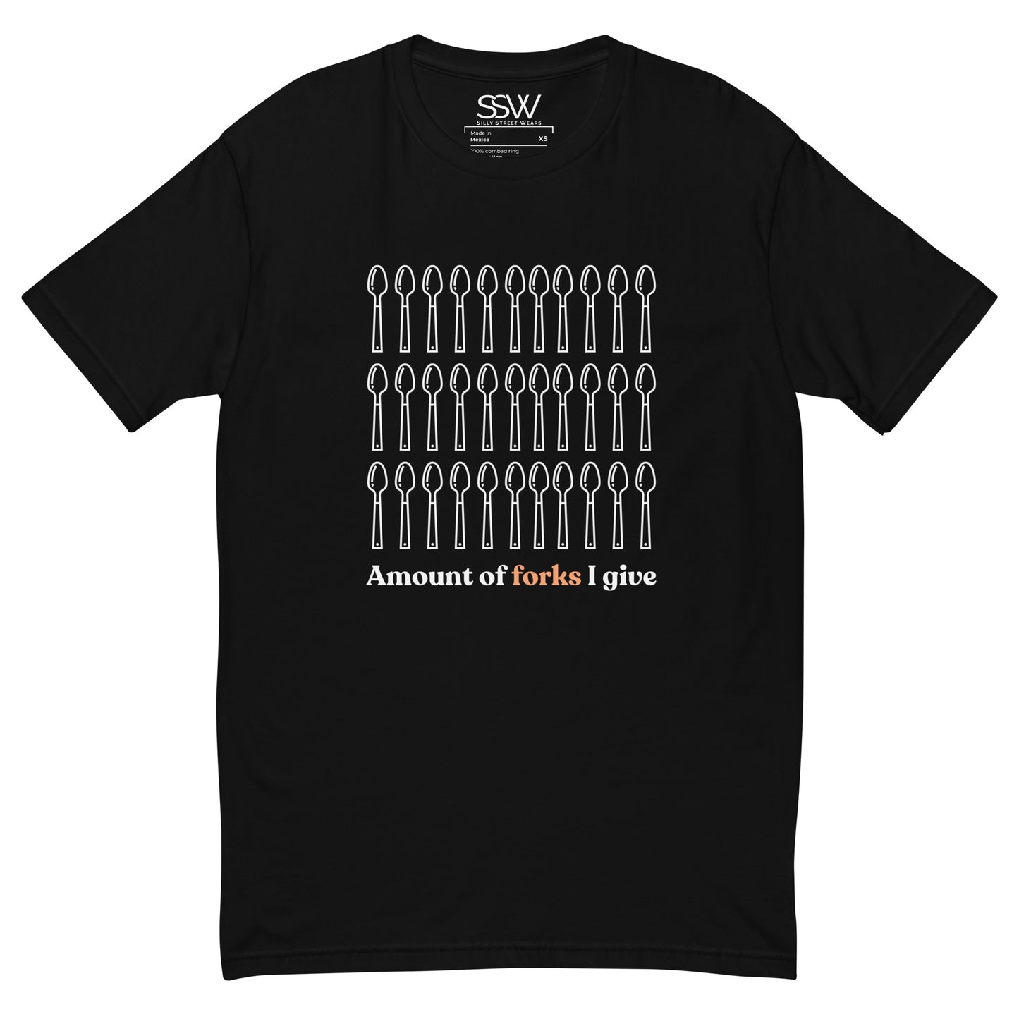 Out Of Forks Fitted T-shirt