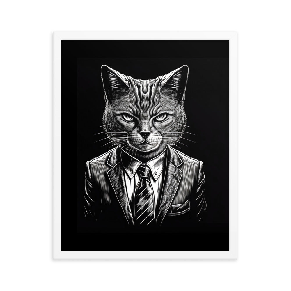 Cat Boss Framed Print