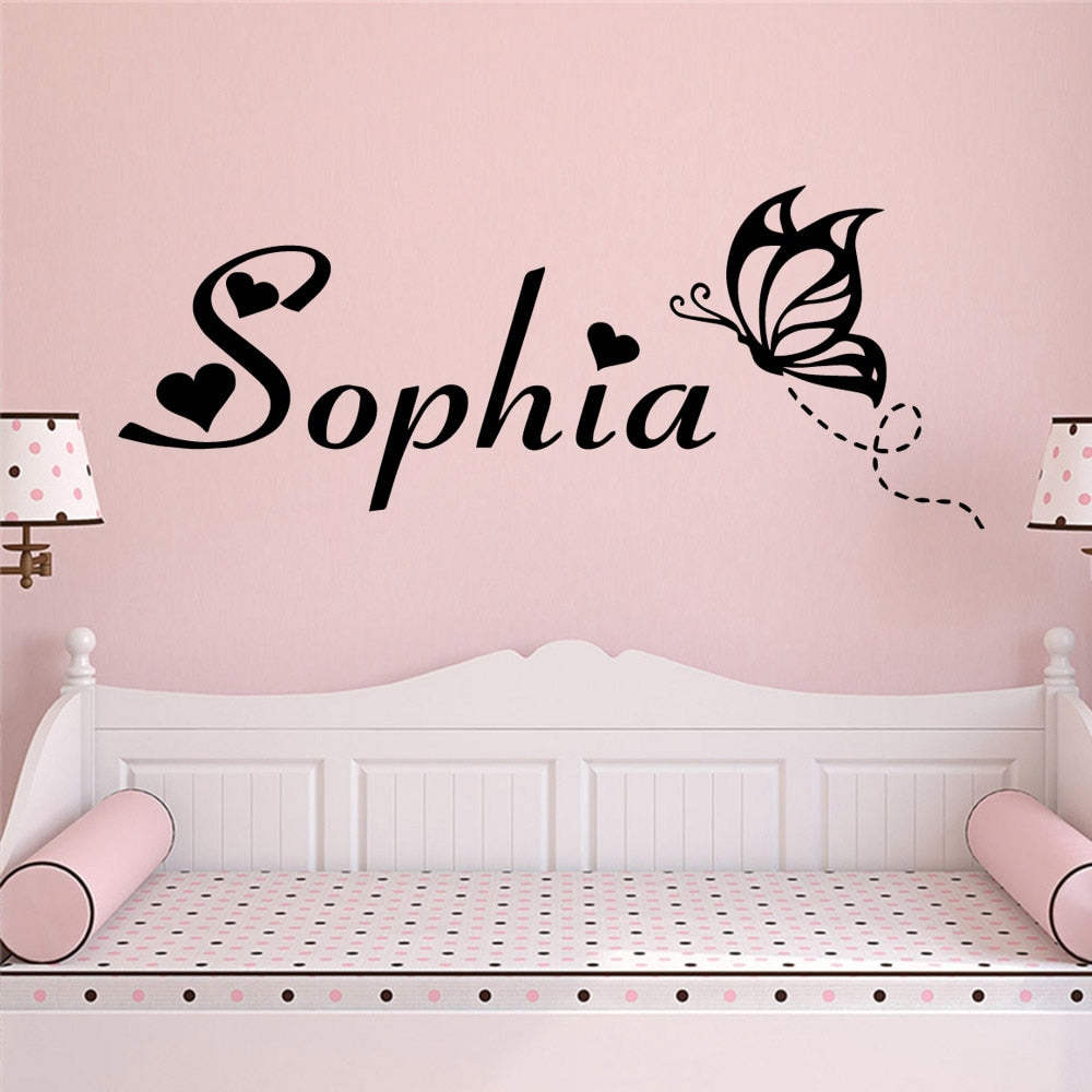 Vinyl Bedroom Name Stickers freeshipping - khollect