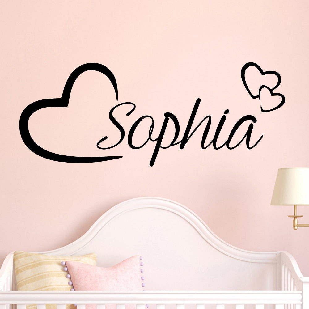 Vinyl Bedroom Name Stickers freeshipping - khollect