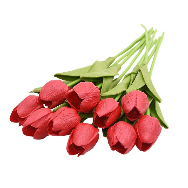 Artificial Tulip Bouquet Decor freeshipping - khollect