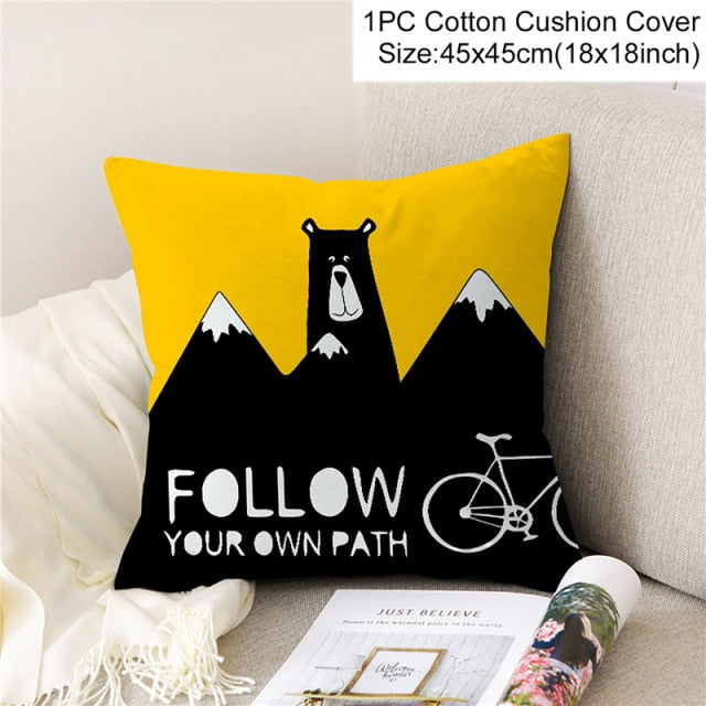 Yellow Themed Decorative Pillow Covers freeshipping - khollect