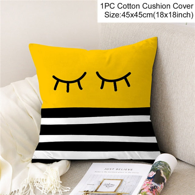 Yellow Themed Decorative Pillow Covers freeshipping - khollect