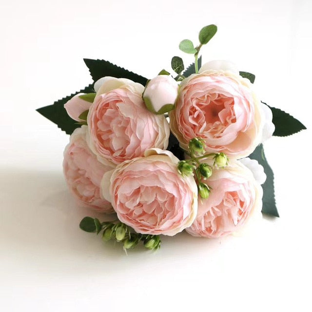 artificial rose flower bouquet set 3