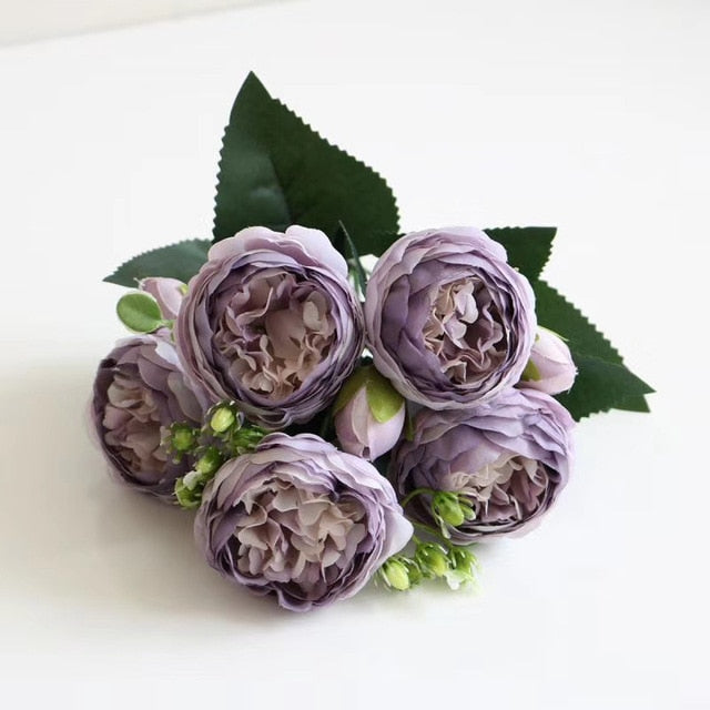 artificial rose flower bouquet set 2