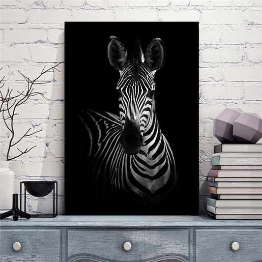 Monochrome Animal Canvas Poster freeshipping - khollect