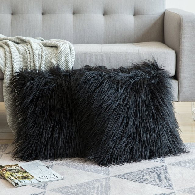 Soft Fur Plush Cushion Pillow Cover freeshipping - khollect