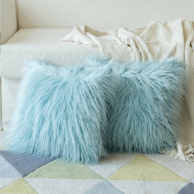 Soft Fur Plush Cushion Pillow Cover freeshipping - khollect