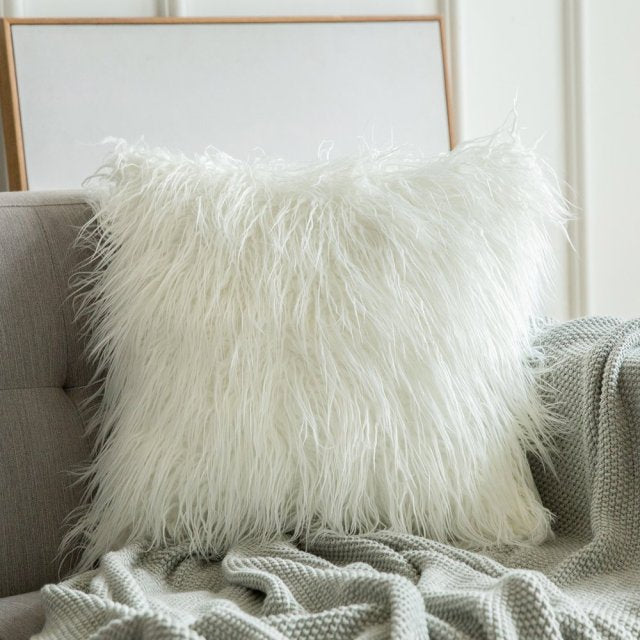 Soft Fur Plush Cushion Pillow Cover freeshipping - khollect