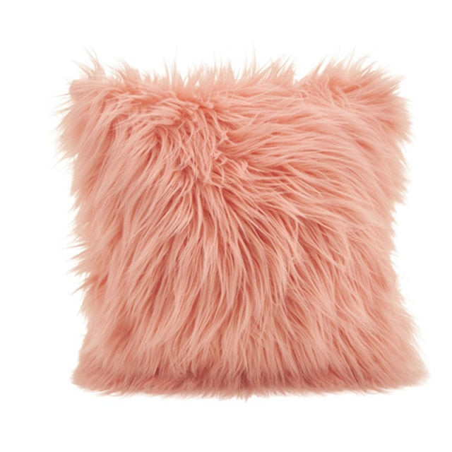 Soft Fur Plush Cushion Pillow Cover freeshipping - khollect
