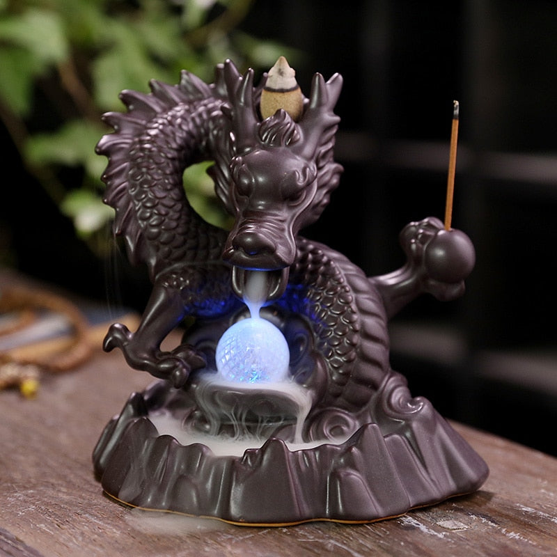 Ceramic Dragon Incense Holder freeshipping - khollect
