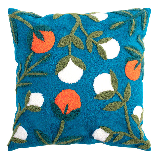 Luna Embroidered Floral Pillow Cover