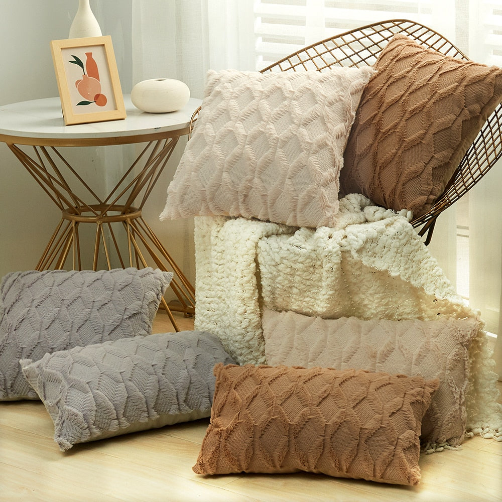 Embossed Decorative Pillow Cover freeshipping - khollect