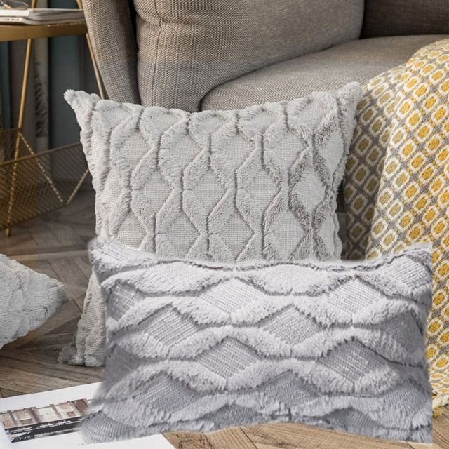 Embossed Decorative Pillow Cover freeshipping - khollect