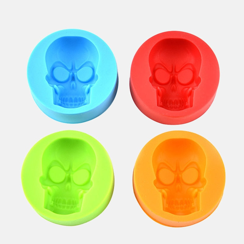 3D Skull Silicone Mold Ice Cube Maker freeshipping - khollect