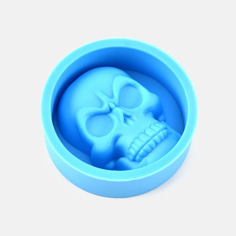 3D Skull Silicone Mold Ice Cube Maker freeshipping - khollect