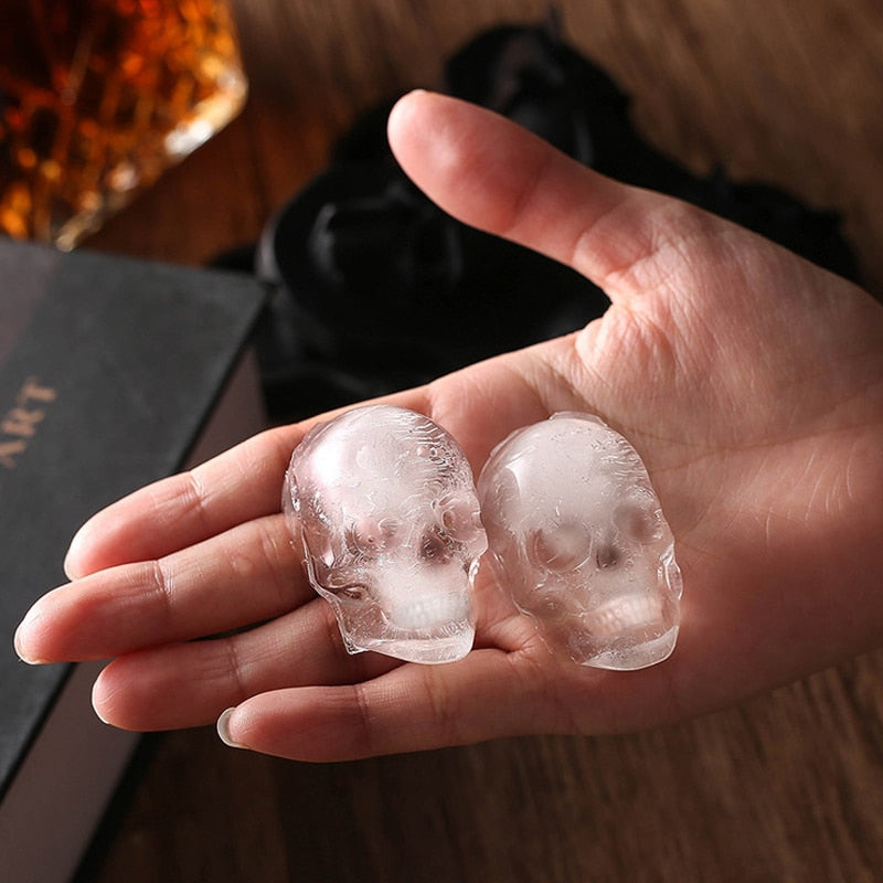 3D Skull Silicone Mold Ice Cube Maker freeshipping - khollect