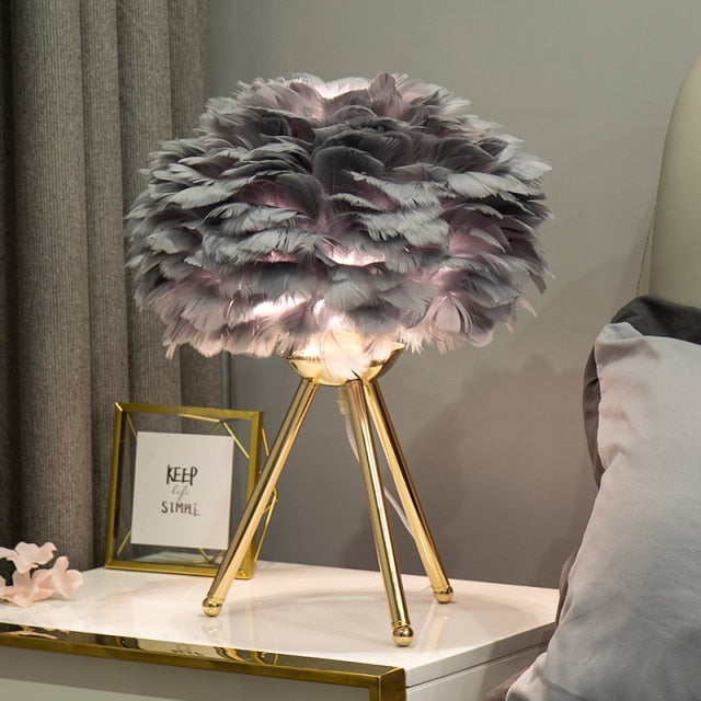 Feather Table Lamp freeshipping - khollect