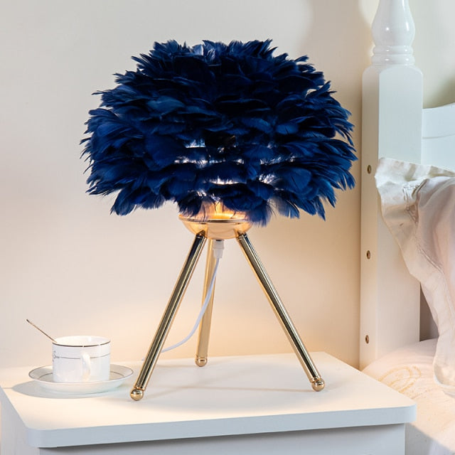 Feather Table Lamp freeshipping - khollect