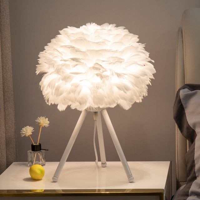 Feather Table Lamp freeshipping - khollect