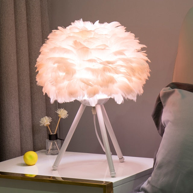 Feather Table Lamp freeshipping - khollect