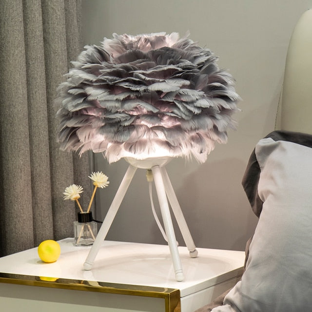 Feather Table Lamp freeshipping - khollect