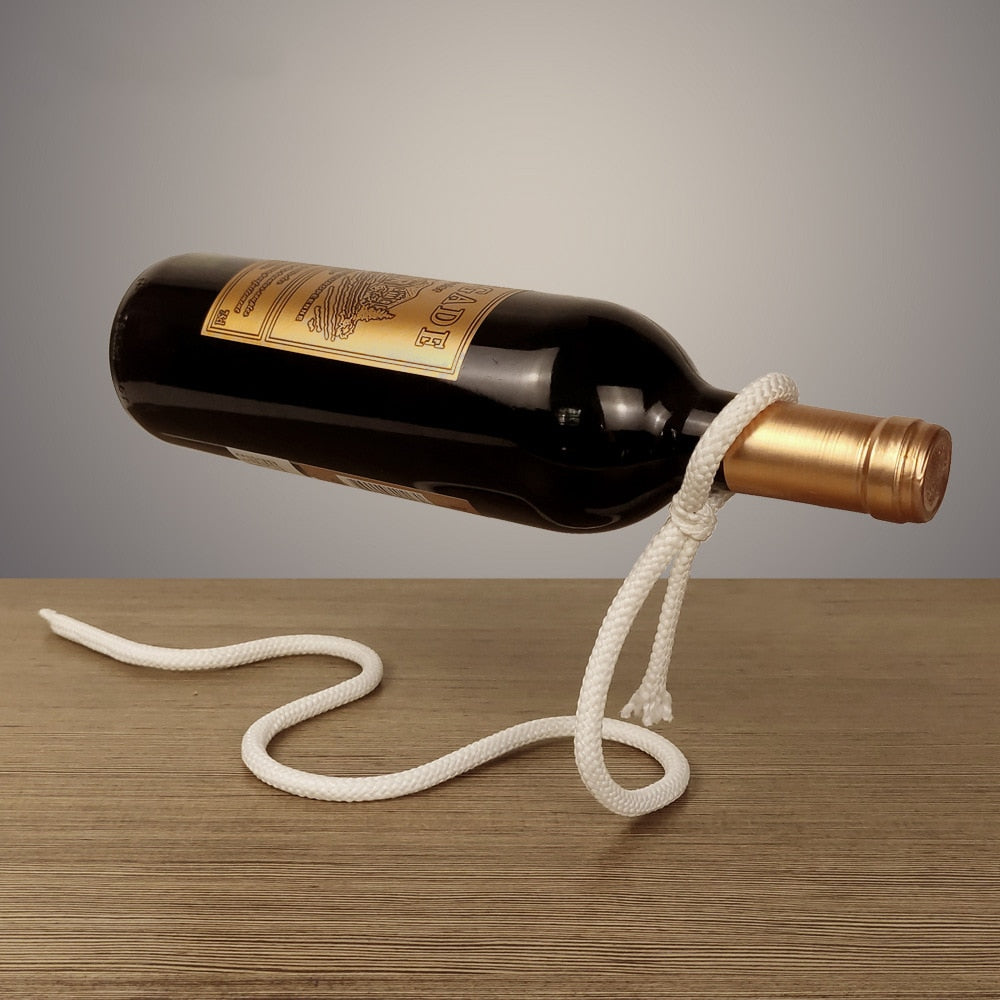 Suspended Rope Wine Rack freeshipping - khollect