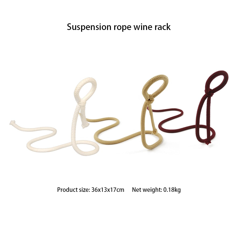 Suspended Rope Wine Rack freeshipping - khollect