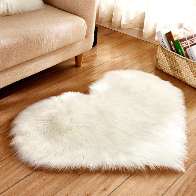 Cupid Heart Fluffy Carpet