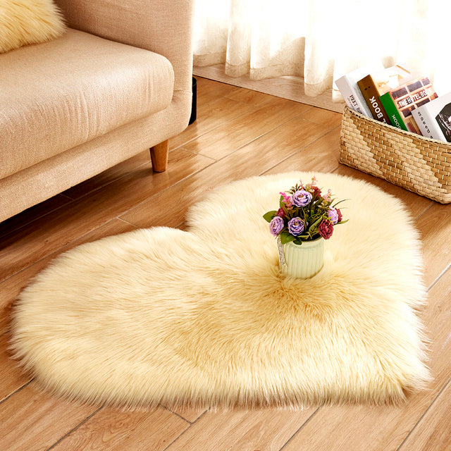 Cupid Heart Fluffy Carpet