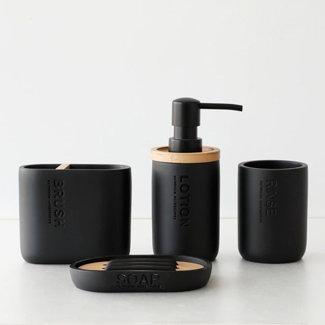Monochrome Bathroom Accessory Holder freeshipping - khollect
