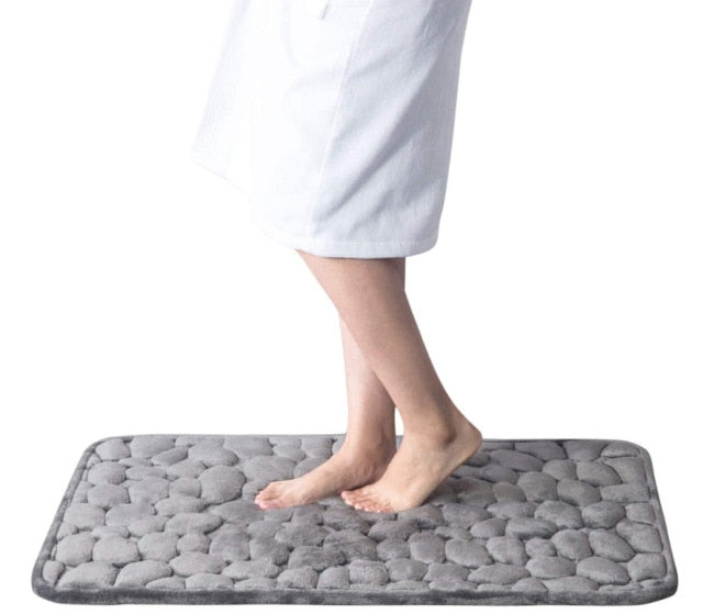 Cobblestone Embossed Bath Mat freeshipping - khollect