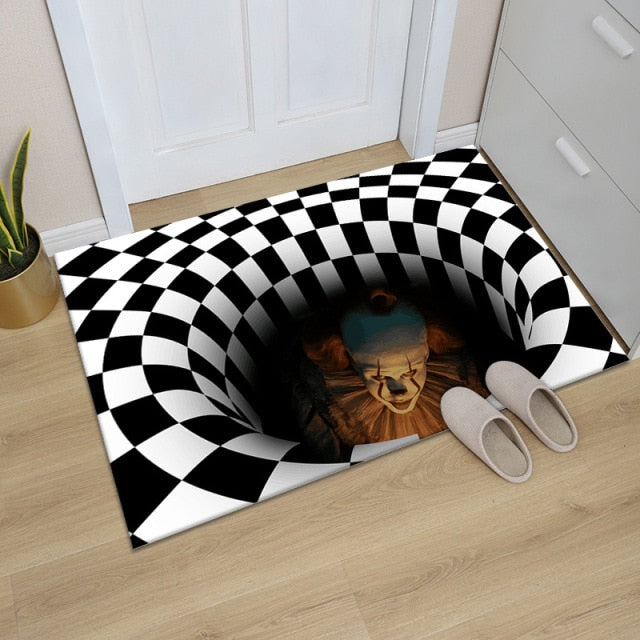 Checkered Illusion Floor Mat freeshipping - khollect