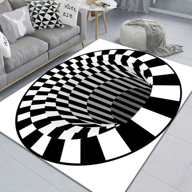 Checkered Illusion Floor Mat freeshipping - khollect