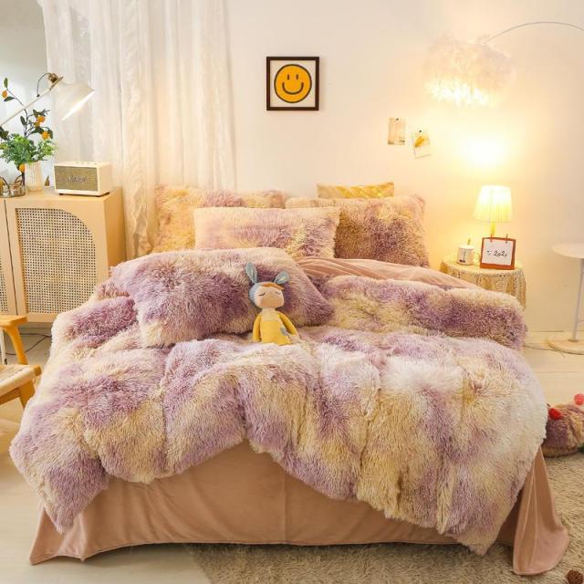 Gradient Ultra Soft Plush Bedding Sets freeshipping - khollect