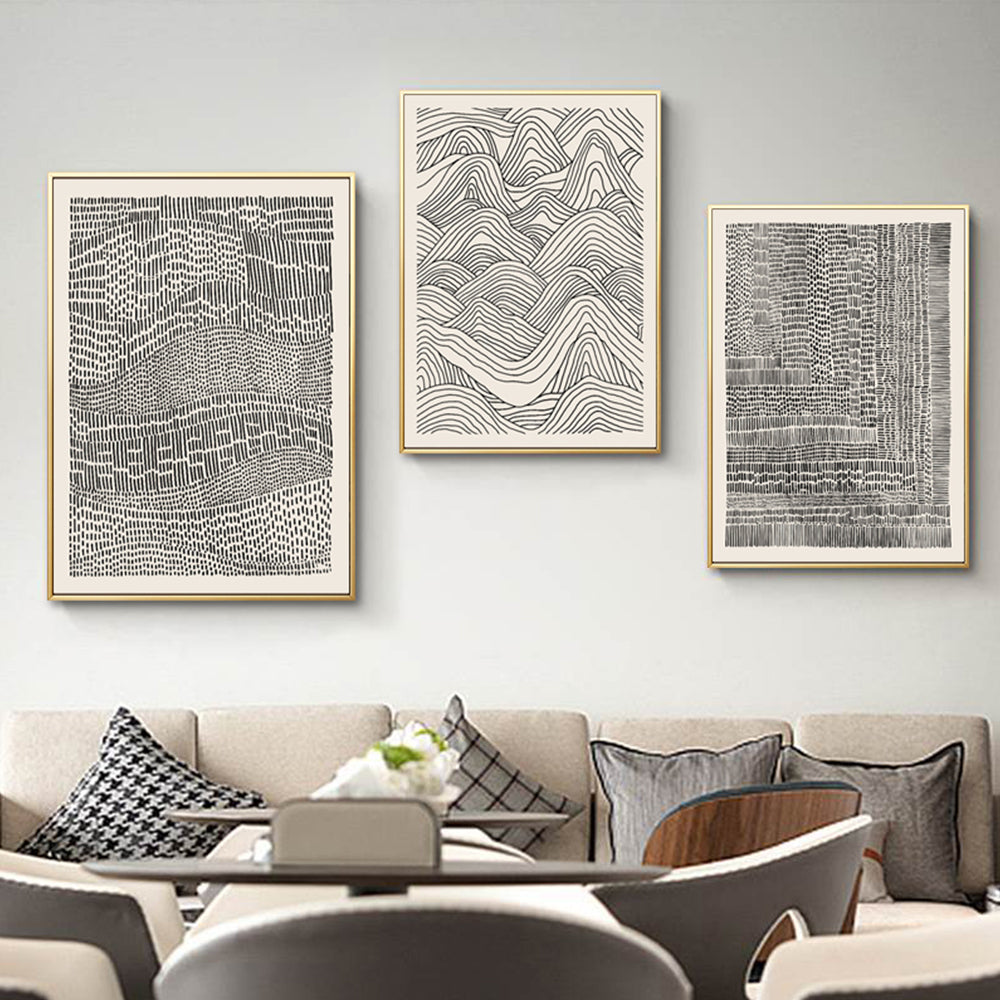 Contour Landscape Line Art Canvas Print