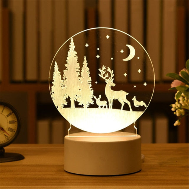 3D Acrylic LED Lamp freeshipping - khollect