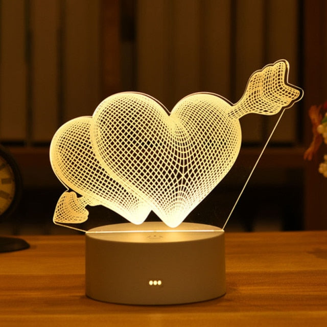 3D Acrylic LED Lamp freeshipping - khollect