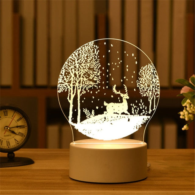 3D Acrylic LED Lamp freeshipping - khollect