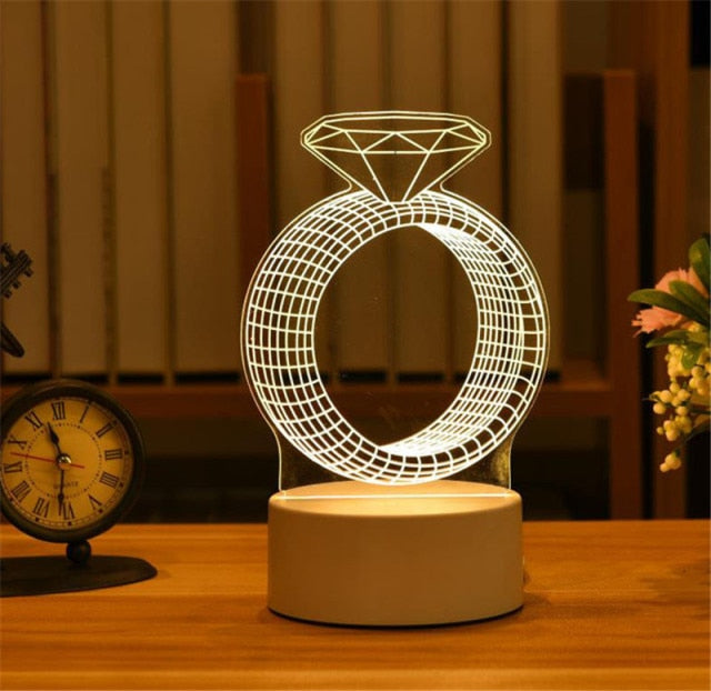 3D Acrylic LED Lamp freeshipping - khollect