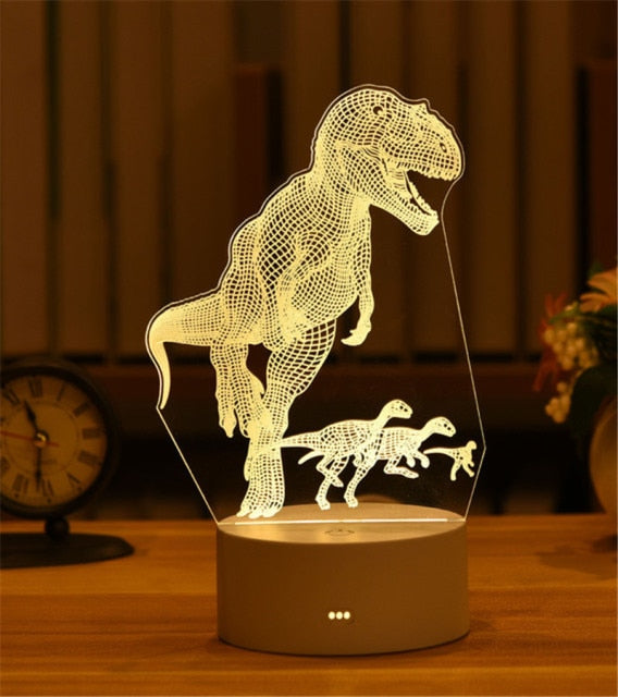 3D Acrylic LED Lamp freeshipping - khollect