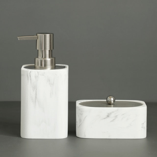 White Marble Bathroom Accessories freeshipping - khollect