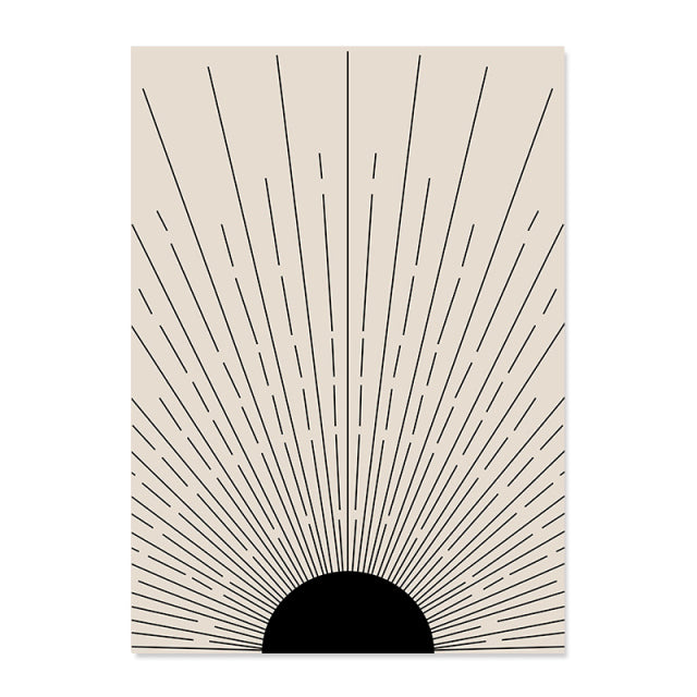 Abstract Bohemian Mid Century Line Art Decor