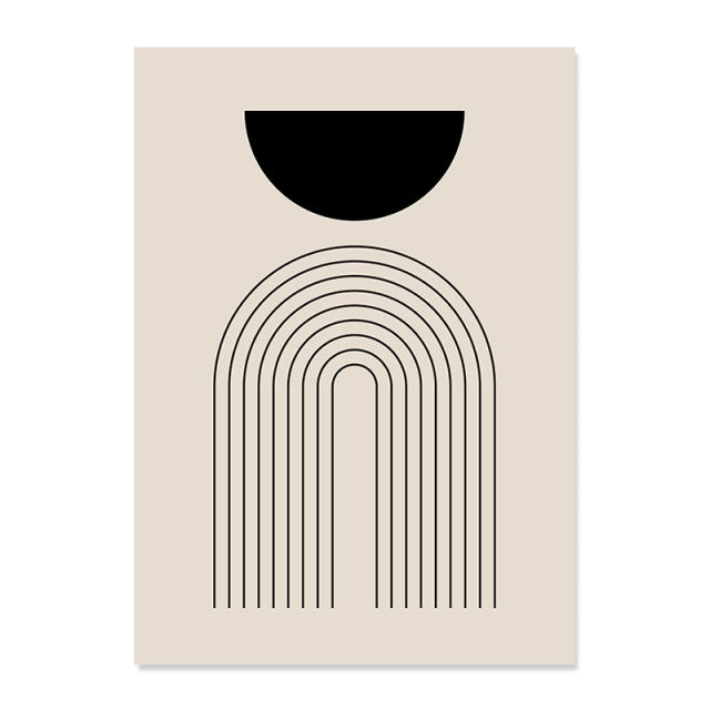 Abstract Bohemian Mid Century Line Art Decor
