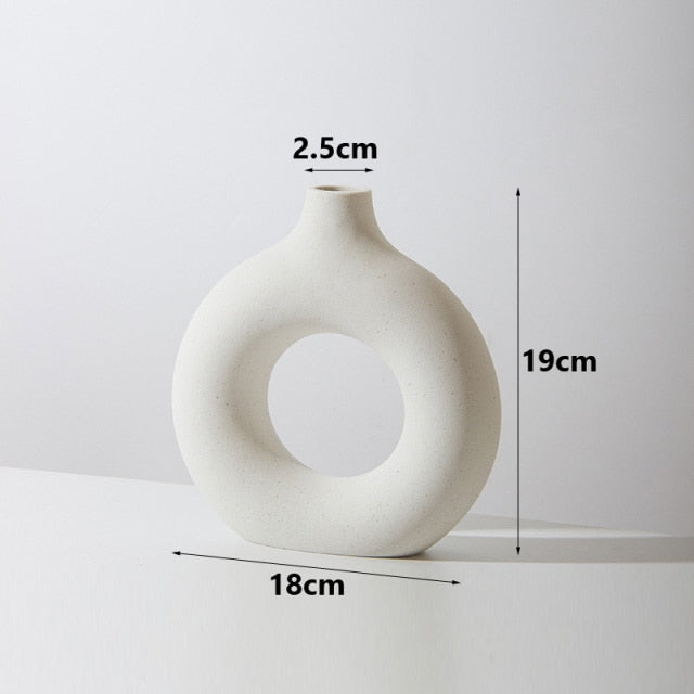 Donut Ceramic Flower Vase freeshipping - khollect