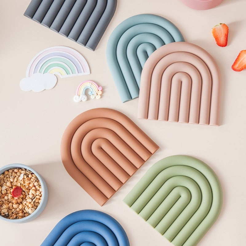 Rainbow Silicone Heat-resistant Pad freeshipping - khollect