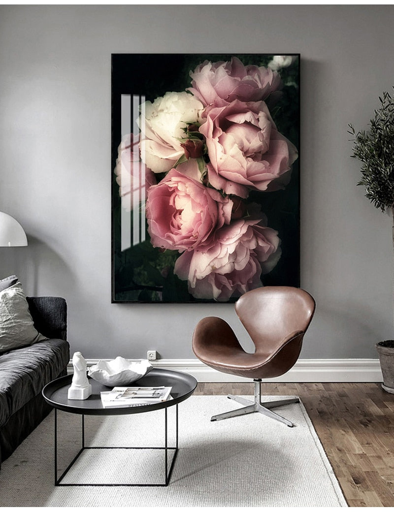 Pink Blossom Rose Flower Canvas Print freeshipping - khollect