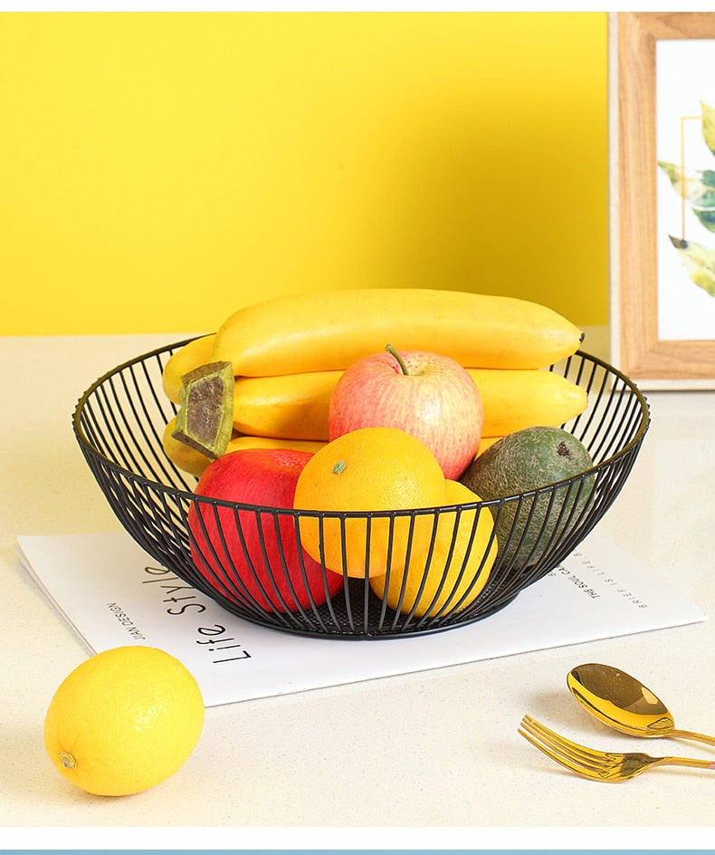 Geometric Wire Frame Fruit Basket freeshipping - khollect