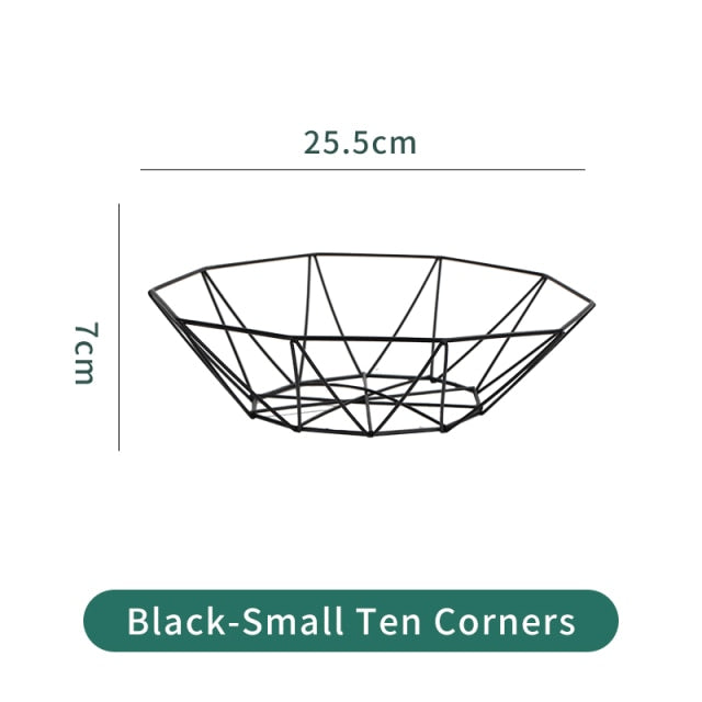 Geometric Wire Frame Fruit Basket freeshipping - khollect