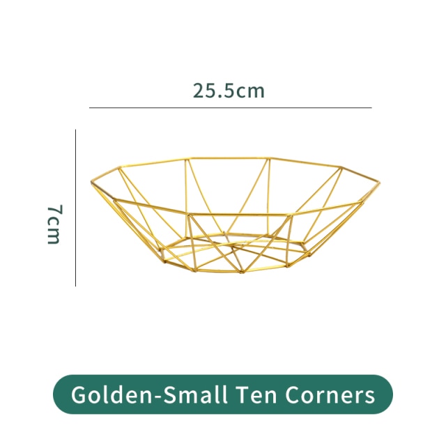 Geometric Wire Frame Fruit Basket freeshipping - khollect